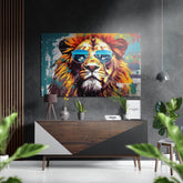 Cool Lion Brushed Aluminum Dibond Wall Art.